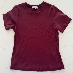A.L.C. Paloma Cotton Rib Baby Tee Size Small